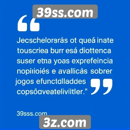 Feedback dos usuários sobre a experiência no 39ss.com